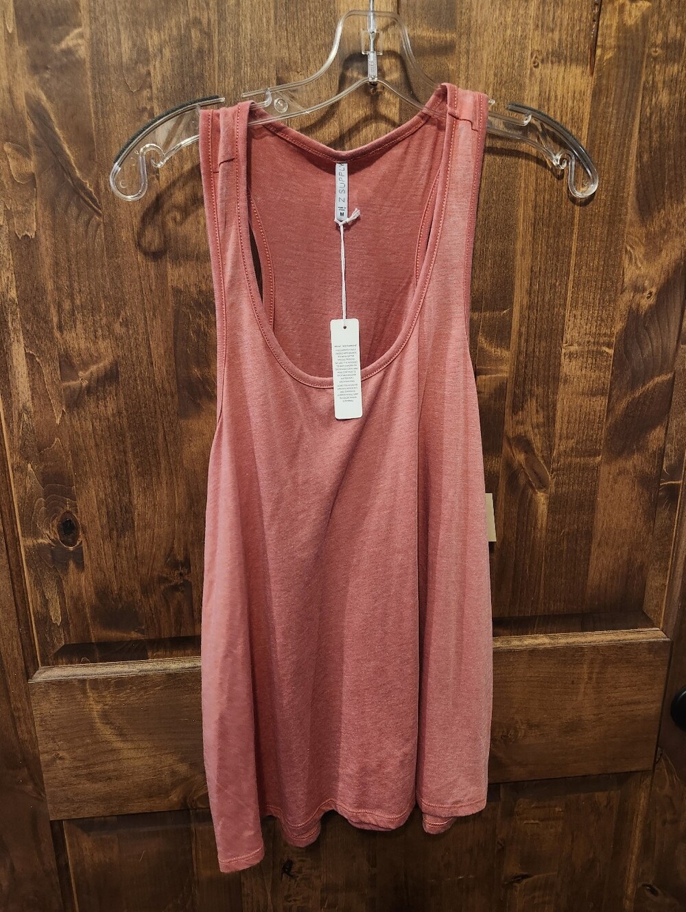 Z Supply Washed Red Racerback Tank Size Medium, Oversized Fit